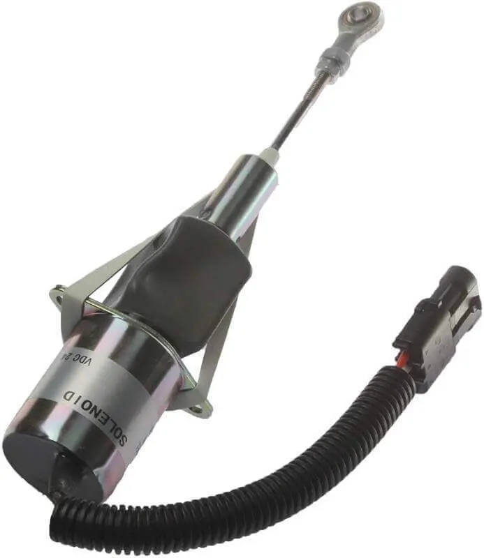 24V Fuel Shut Off Solenoid Re55416 For John Deere Engine 6076 Crawler Bulldozer 750C 850C Excavator 792Dlc 1