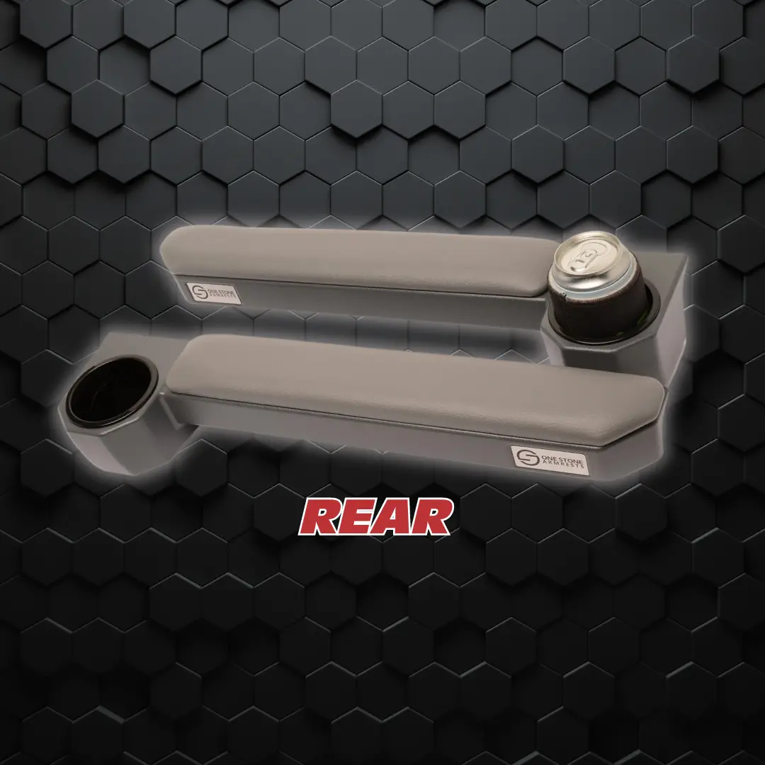 One Stone Armrest | Grey Full Rear Set Pair | 70 Series Landcruiser 1