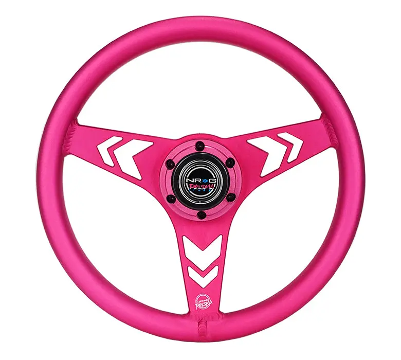 Prisma 330Mm Anodized Pink Arrow-Cutout Aluminum Steering Wheel | Rst-070-Pk 1