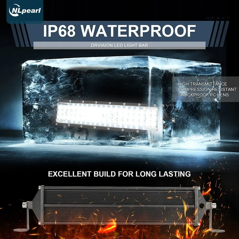 Illuminate Your Off-Road Adventures: 32" Led Lightbar For Japanese Mini Trucks - Ip68 Waterproof, 6000K White Light 2