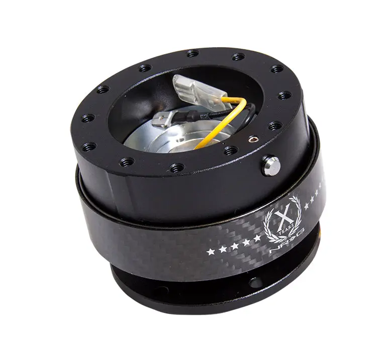 Nrg Quick Release Adapter - Black Body/Black Carbon Fiber Ring - Gen 2.0 - Srk-200Cf 1