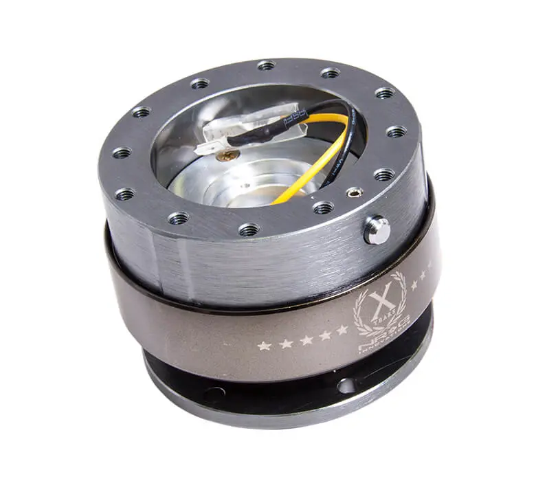 Nrg Quick Release Adapter- Gun Metal Body/Titanium Chrome Ring - Gen 2.0 - Srk-200Gm 1