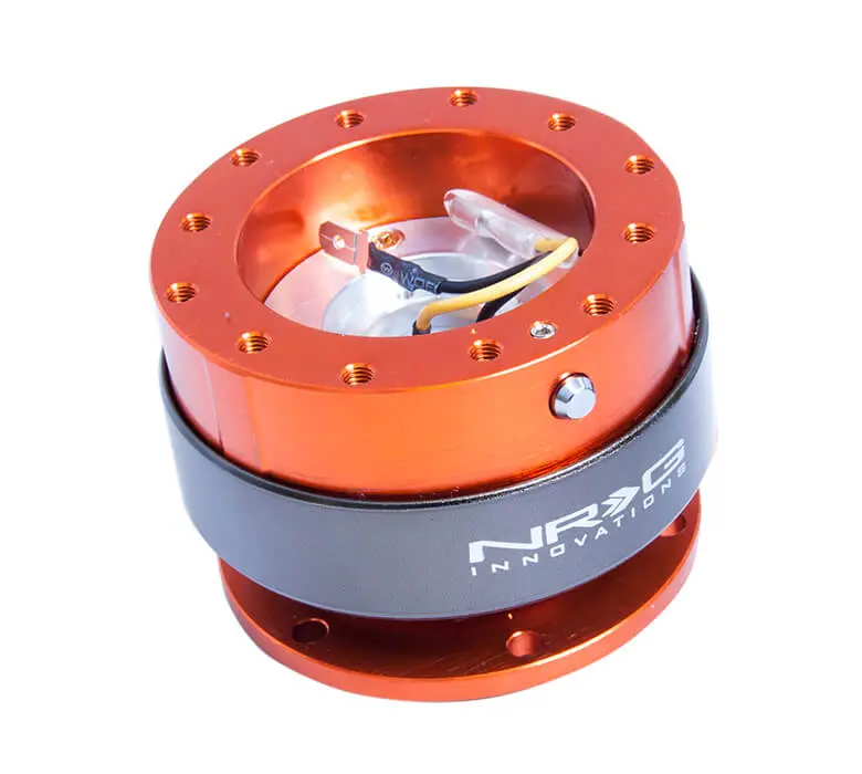 Nrg Quick Release Adapter- Orange Body/Titanium Chrome Ring - Gen 2.0 - Srk-200Or 1