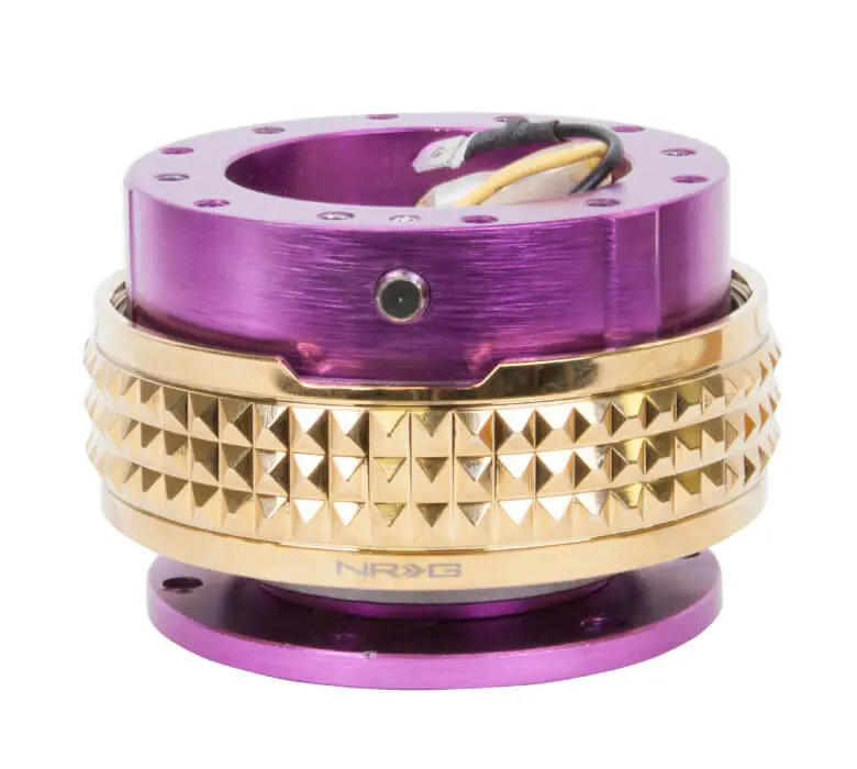 Nrg Quick Release Kit - Purple Body / Chrome Gold Pyramid Ring - 2.1 Pyramid Series - Srk-210Pp-Cg 1