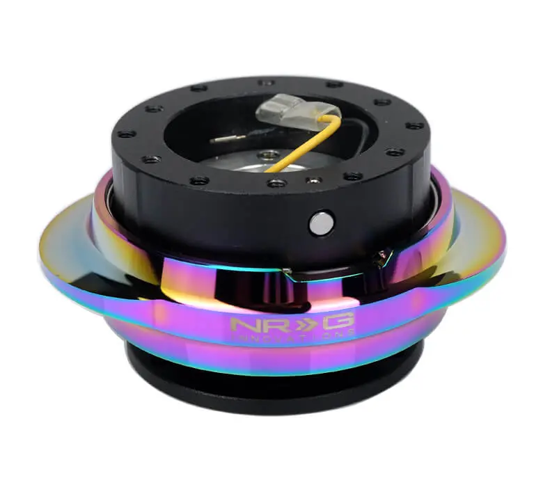 Nrg Srk-220Bk/Mc - Black Body / Shinny Multicolor Oval Ring - Gen 2.2 - Quick Release Adapter For Kei Trucks & Mini Trucks 1