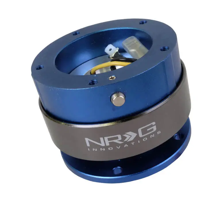 Nrg Quick Release - Blue Body/Titanium Chrome Ring (5 Hole Base, 5 Hole Top) - Gen 2.0 - Srk-300Bl 1