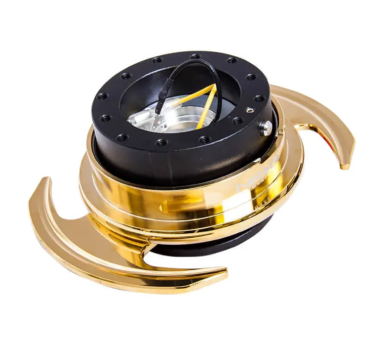 Nrg Quick Release - Black Body/Chromegold Ring W/ Handles - Gen 3.0 - Srk-650Bk-Cg 1
