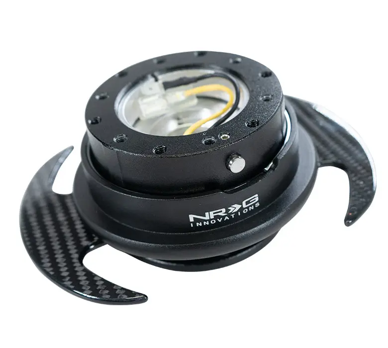 Nrg Quick Release - Black Body/Black Ring W/ Carbon Fiber Handles - Gen 3.0 - Srk-650Cf 1