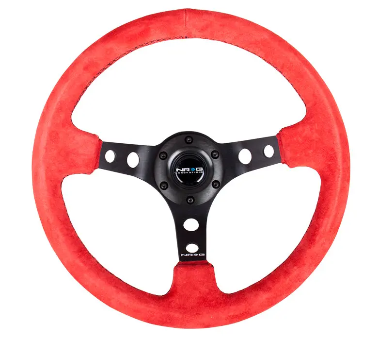 Nrg Steering Wheel - 350Mm Red Suede Sport - St-006S-Rr 1