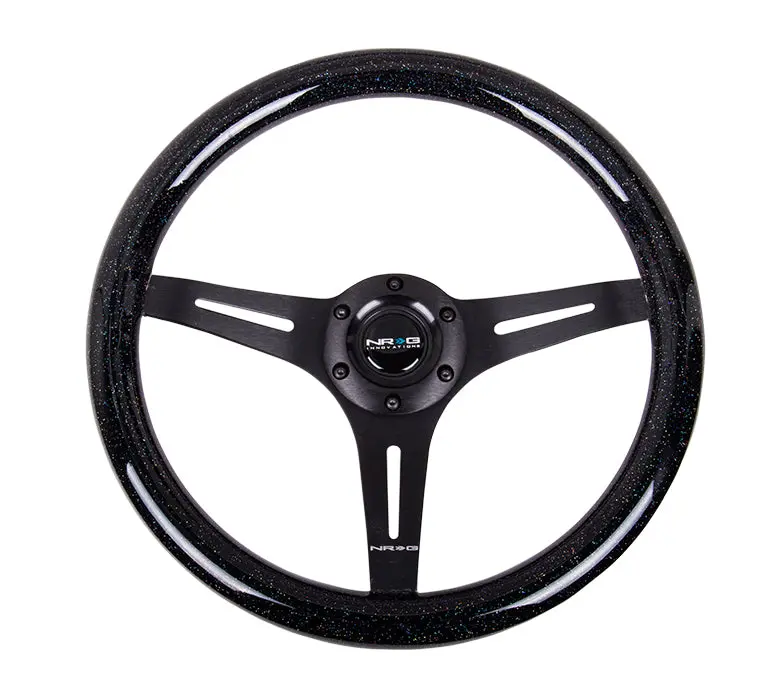 Nrg Steering Wheel - 350Mm Black Sparkled Wood Grain -  St-015Bk-Bsb 1