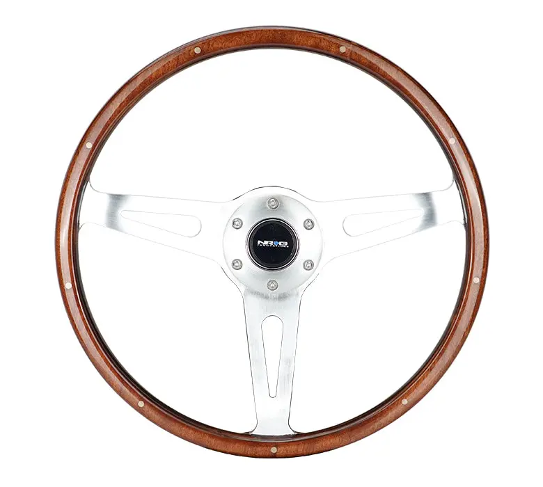 Nrg Steering Wheel - 365Mm Classic Wood & Polished Aluminum - St-065 1