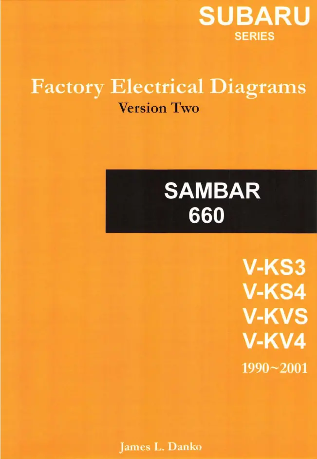 1990-2001 Subaru Sambar Factory Electrical Diagram Manual - Wiring & Troubleshooting Guide (Hard Copy) 1