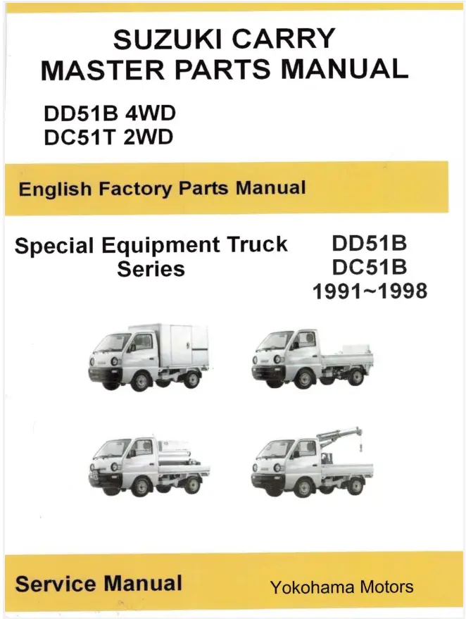 1991-1998 Suzuki Carry Special Equipment Parts Catalog (Dd51b/Dc51c) | James Danko 1