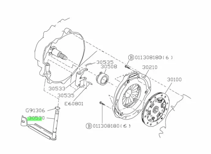 Clutch Release Lever - Subaru Sambar Truck Ks3, Ks4 Models - 1990-1998 2