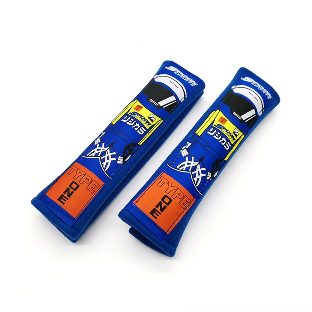 Racer Spoon Seat Belt Cover Set | Blue | Unrivaled Comfort & Style For Your Kei Truck 1