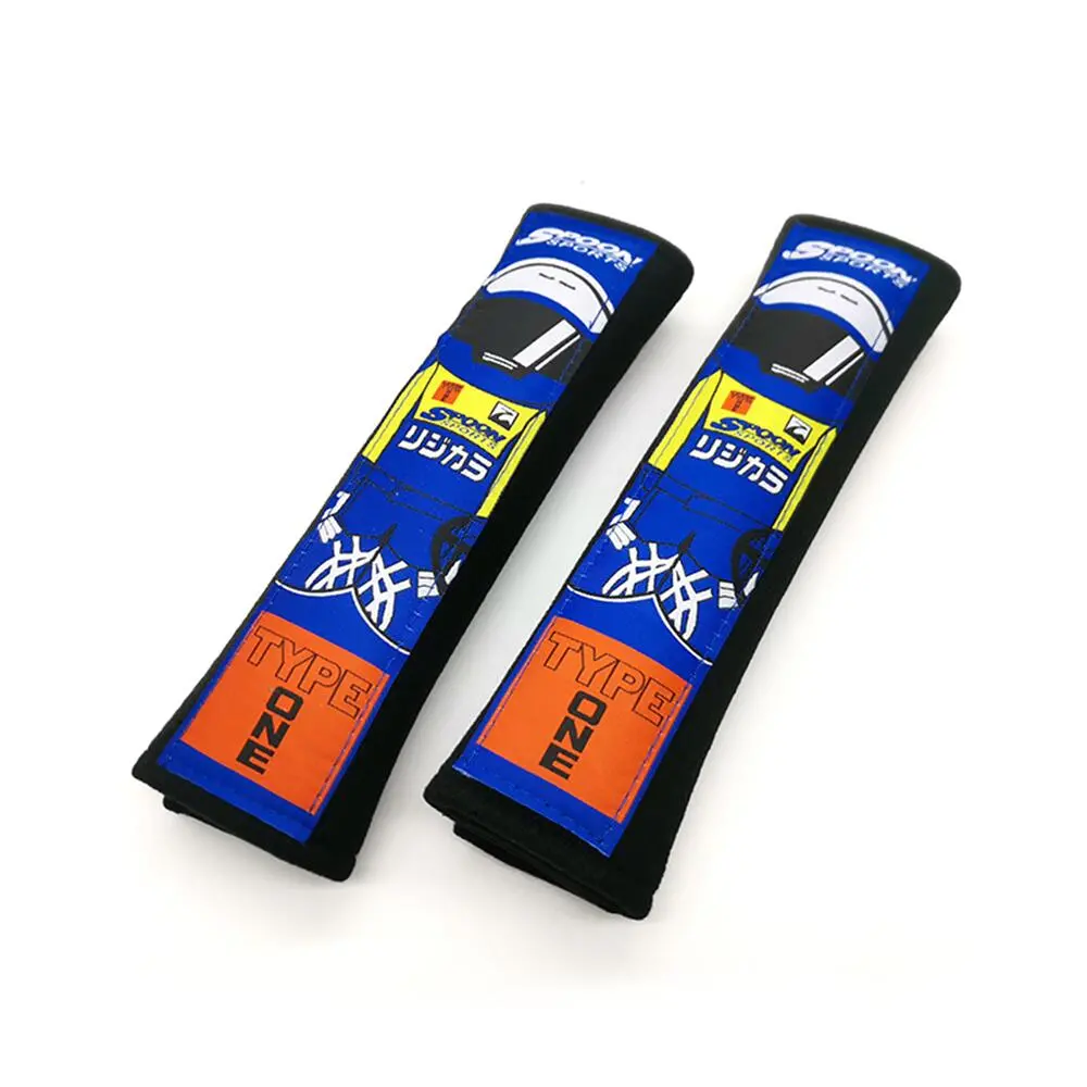 Racer Spoon Seat Belt Cover Set (Black) | Unrivaled Comfort & Style For Your Kei Truck 1