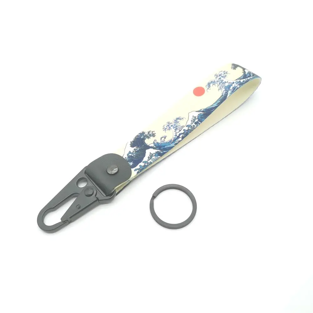 Hokkaido Wave-Inspired Jdm Keychain - Durable Nylon Strap With Metal Buckle 1