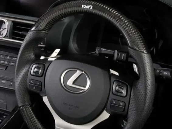 Tom's Japan 2015-2025 Rc/Rc-F Real Carbon Fiber And Gun Grip Racing Steering Wheel 1