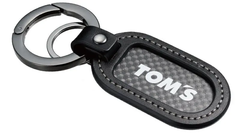Tom's Japan Cfrp Carbon And Black Leather Premium Key Holder 1