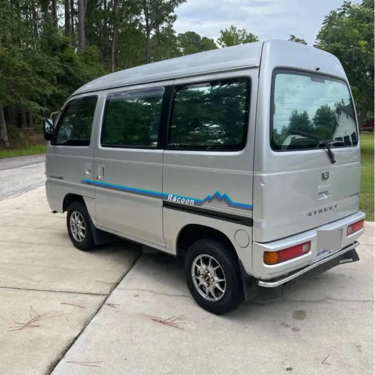Racoon Side Decal- Blue - Honda Street Van Hh3, Hh4 Models - 1990-2000 1
