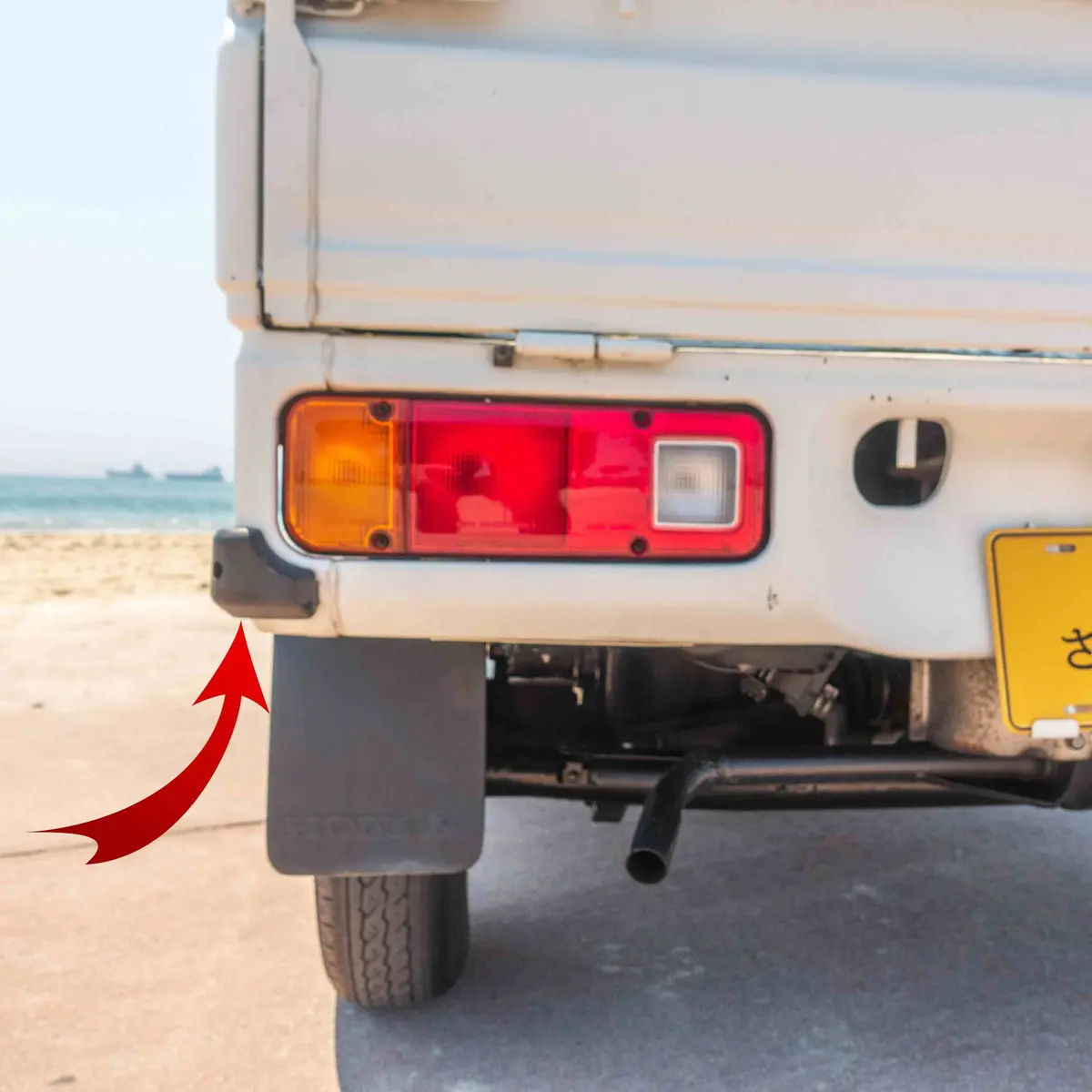 Rear Tailgate Bumper Cover - Passenger Side / Left - Honda Acty Truck Ha1, Ha2, Ha3, Ha4 Models - 1990-1999 1