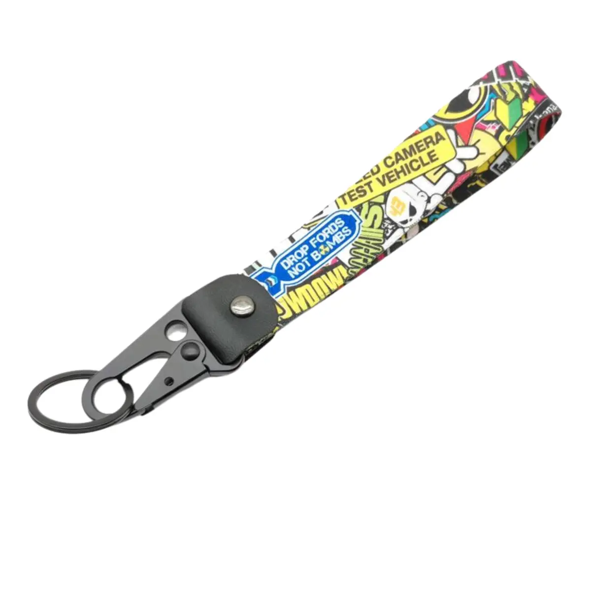Jdm Grafitti Inspired Keychain - Durable Nylon Strap With Metal Buckle 1