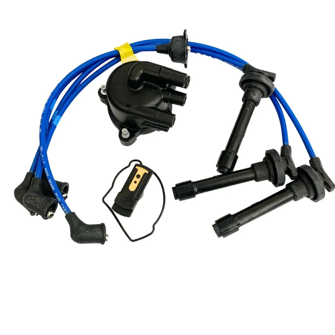 Ignition Kit - 3 Piece - Cap, Rotor, Spark Plug Wires - Honda Acty Truck Ha3, Ha4 Models - 1990-1999 1