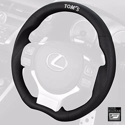 Tom's Japan 2014-2016 Is Black Leather And Gun Grip Racing Steering Wheel 3