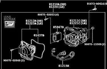 Genuine Lexus Japan 2014-2016 Is F-Sport Factory Pkg Led Fog Lamp Unit Set 10