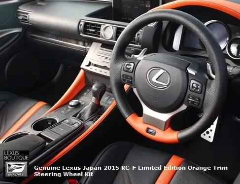 Genuine Lexus Japan 2015-2019 Rc-F Limited Edition Orange Trim Steering Wheel Kit 1