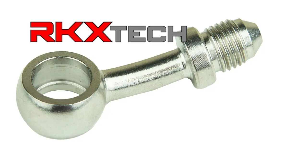 Rkx 12Mm Stainless Steel Banjo Bolt Eye An4 15 Degree Bend Turbo Brake M12 Bolt 1