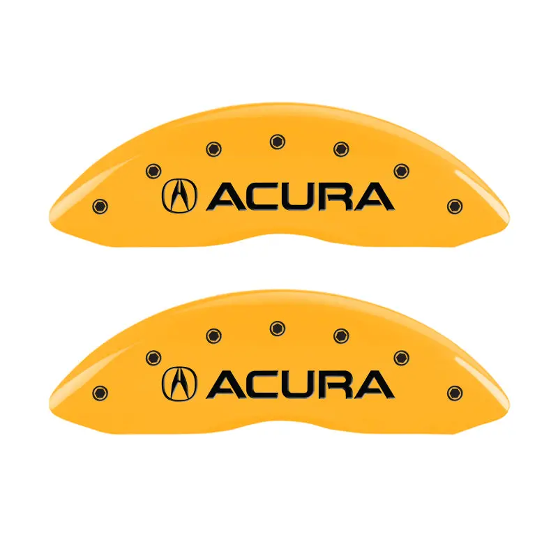 Mgp Engraved 4-Piece Caliper Cover Set – Front & Rear, Yellow Finish With Black Char, Fits 2008 Acura Tl 1