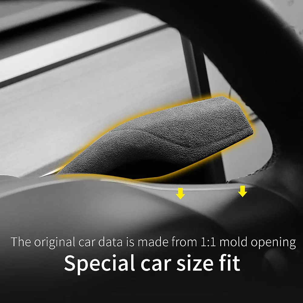 Alcantara Turn Signal Stalk Covers For Tesla Model 3 & Y 1