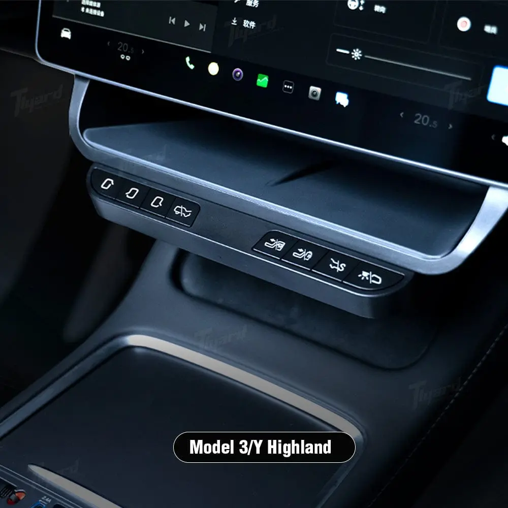 Model 3  Highland Center Console Physical Control Button Stroge Box 1