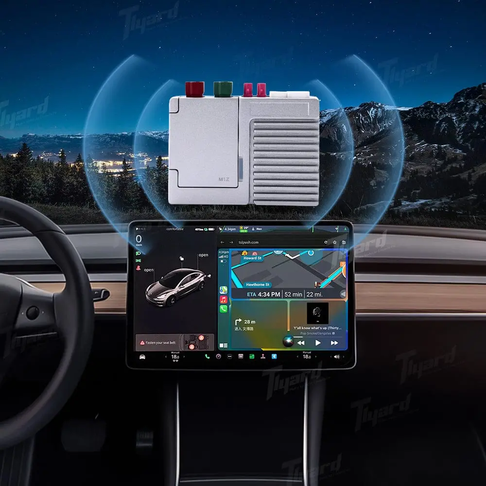 Tesla Zero-Delay Carplay & Android Auto Adapter Box Pro Ai-Powered Adapter For Model 3/Y 1