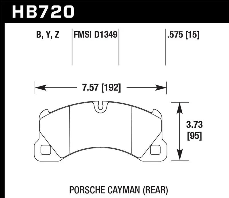 Hawk Performance Ceramic Front Brake Pads For 2008–2015 Porsche Cayenne And 2010–2016 Panamera 1