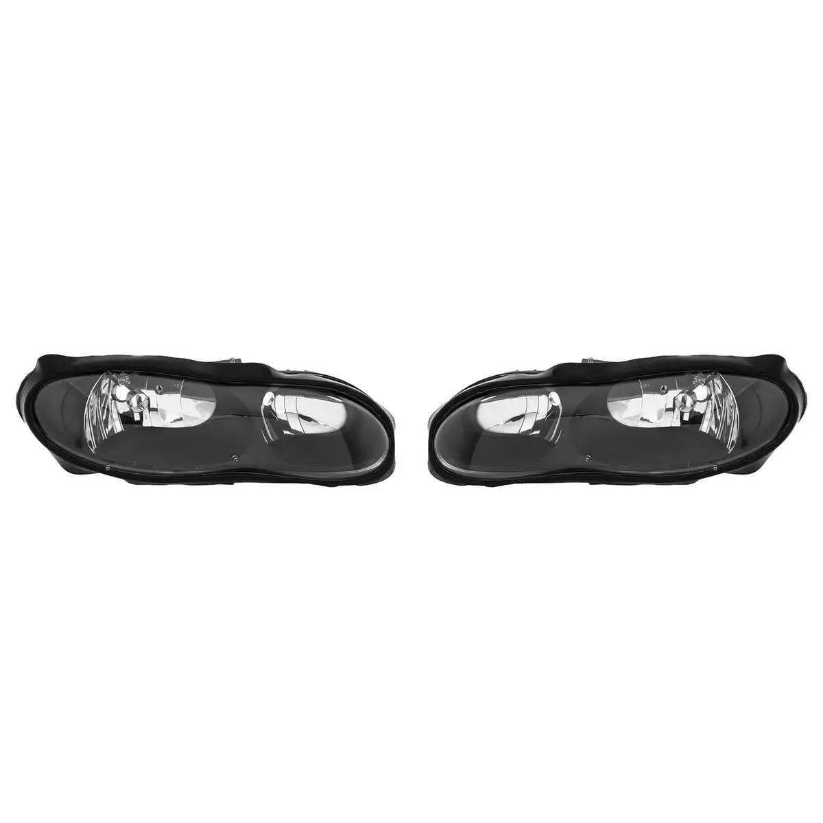 Black Housing Pair Headlights Assembly Fit For Chevy Camaro 1998-2002 Left Right 1