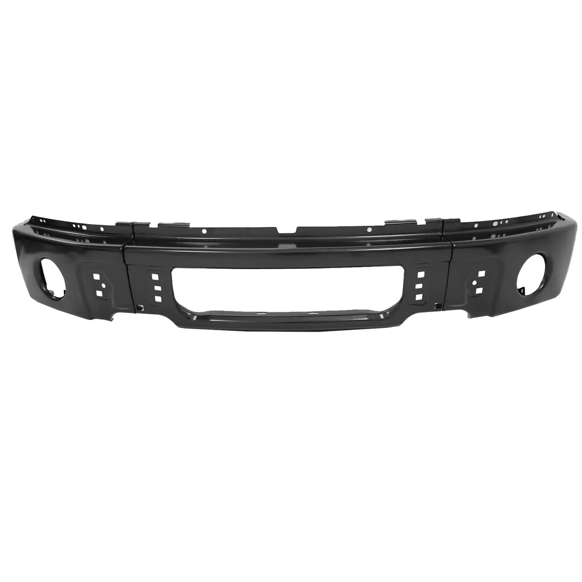 Black Steel Front Bumper Face Bar Fit For Ford F150 2009-2014 W/ Fog Light Hole 1