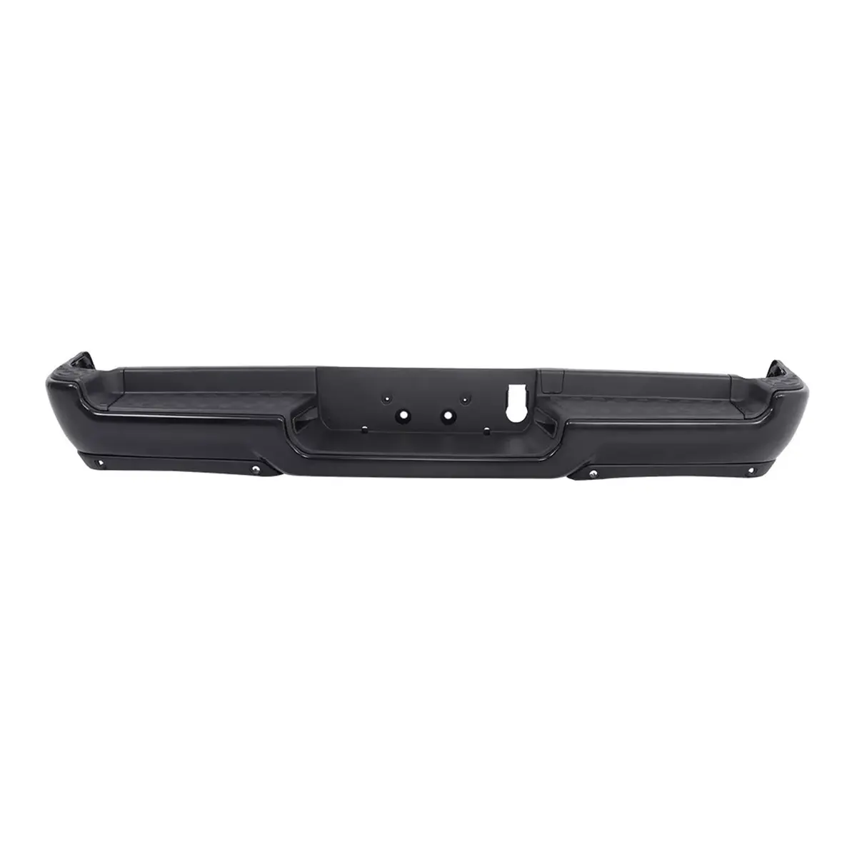 Black Steel Rear Step Bumper With Single Exhaust Hole Fit For Ram 1500 19-24 1