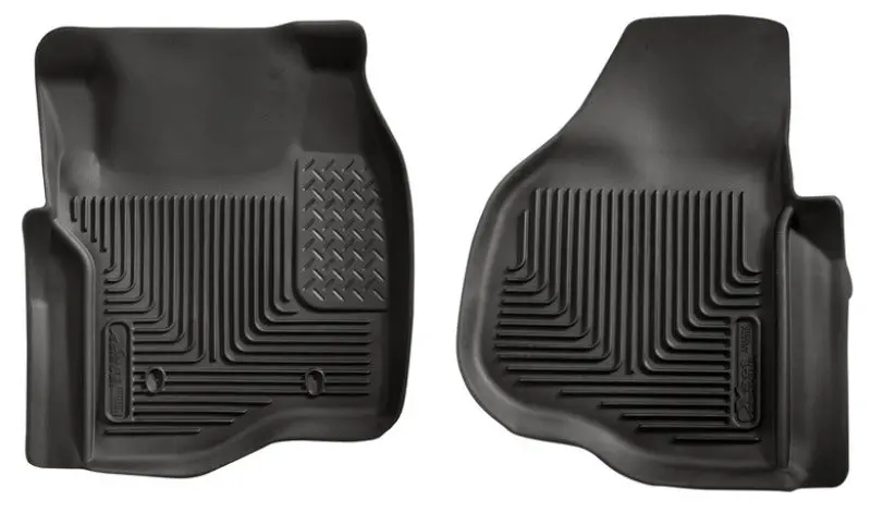 Husky Liners X-Act Contour Floor Liners — Black, Custom Fit For 2011–2012 Ford F-250/F-350/F-450 Crew, Super, And Regular Cab 1