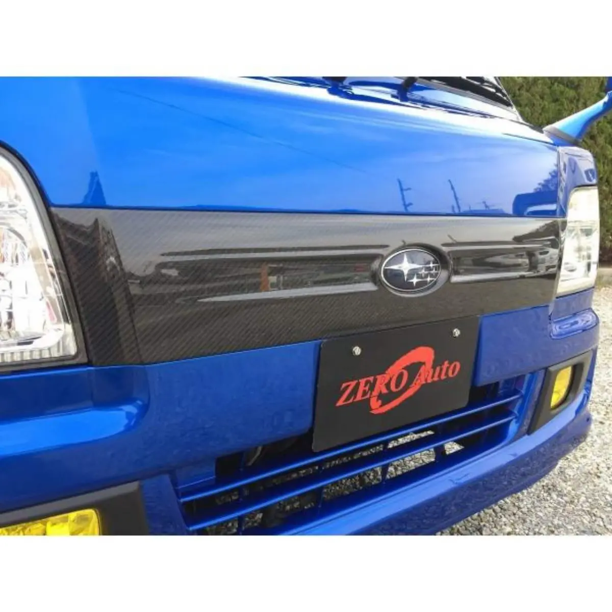 Carbon Fiber Grill Cover - Zero Auto - Subaru Sambar Dias Wagon Tw1, Tw2 Models - 2005-2009 1
