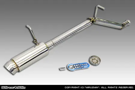 Suzuki Carry Exhaust - Wirus Win Compact Sports Muffler - Suzuki Carry Truck - Gd-Da52t, Gd-Db52t, Le-Da62t, Le-Da63t Models - 1999-2005 1