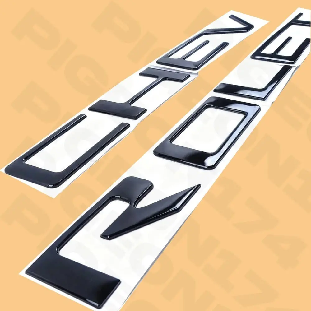 Chevy Silverado 1500 Tailgate Letters Black Emblem 2019-2025 1