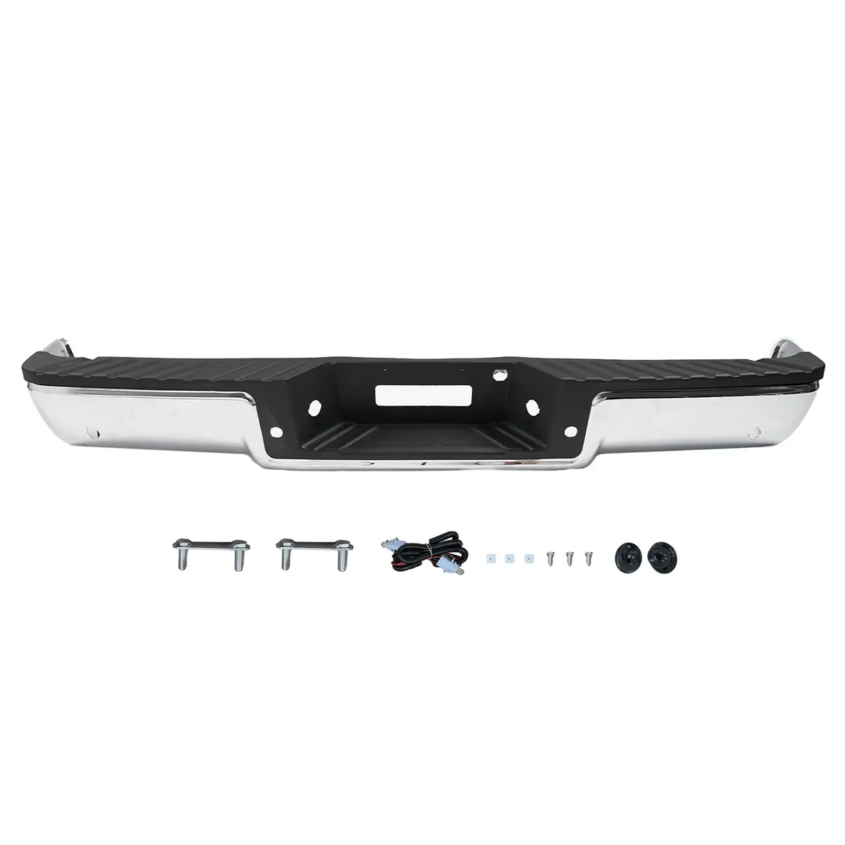 Chrome Fleetside Rear Step Bumper Fit For Ford F-150 04-06 W/ Sensor Hole 1