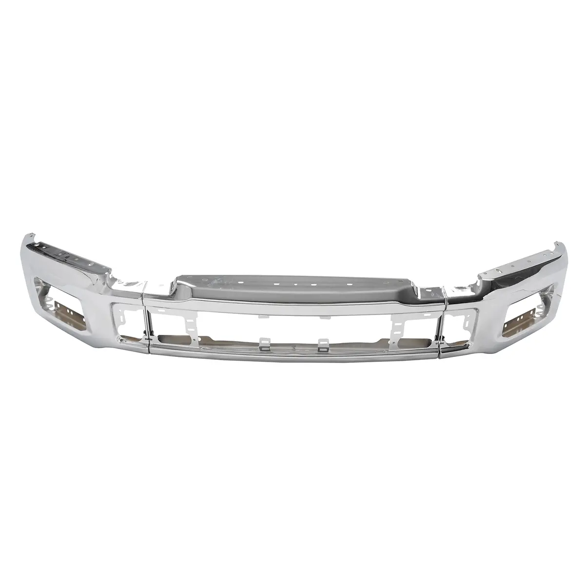 Chrome Front Bumper Cover Face Bar W/ Fog Light Hole Fit For Ford F-150 2018-20 1