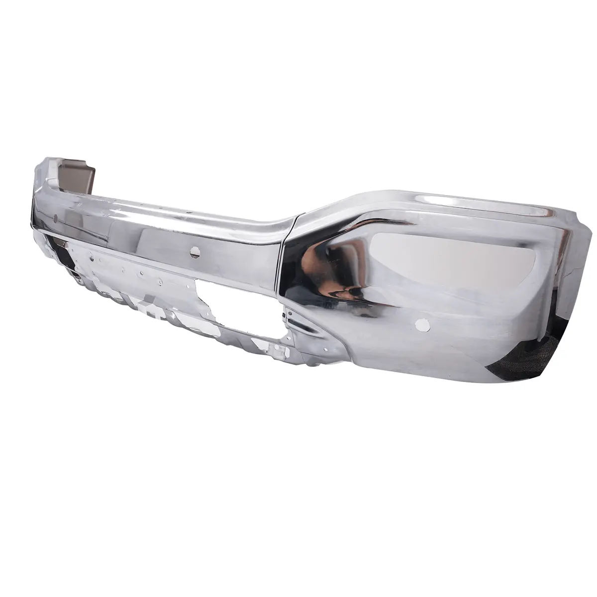 Chrome Steel Front Bumper Bar Fit For Gmc Sierra 1500 16-18 W/Fog W/Park Hole 1