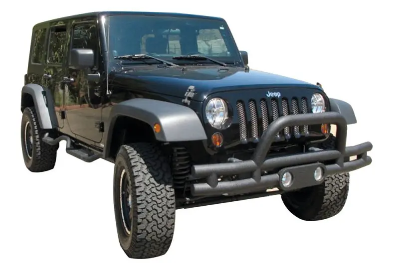 Rampage Double-Tube Front Bumper For 2007–2018 Jeep Wrangler Jk – Matte Black Finish 1