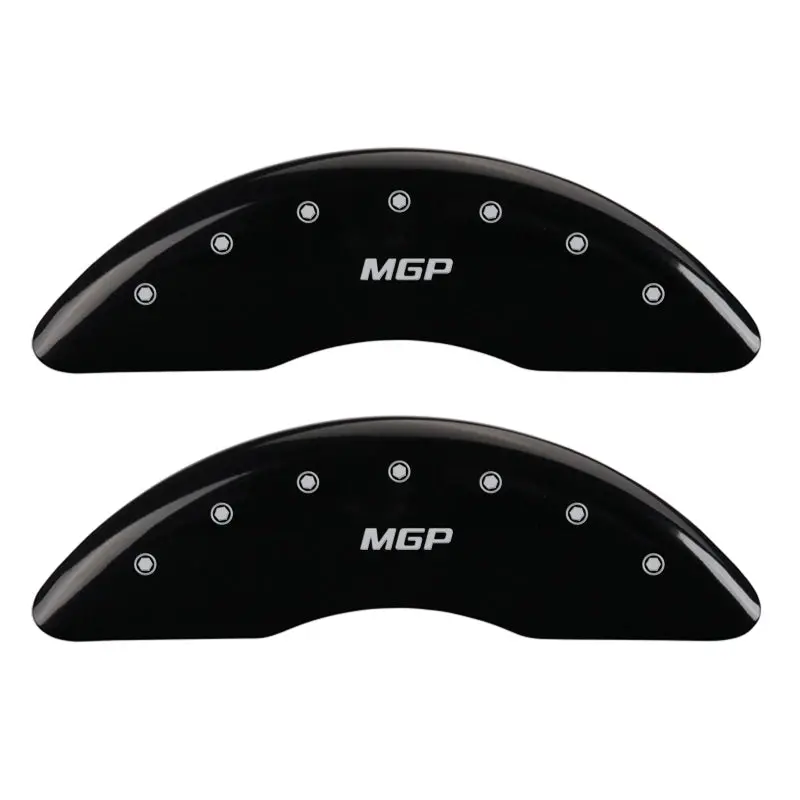 Mgp Engraved Black Caliper Covers – Front & Rear Set With Silver Accents For Select Vehicles 1