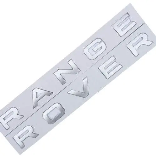 Range Rover Emblem Hood Letters Matte Silver 1