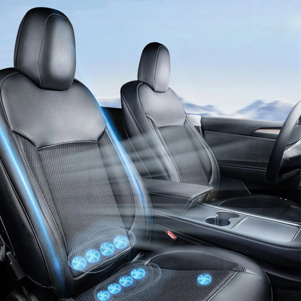 Model 3 & Y Ventilated Cooling Seat Cover Breathable Seat Cushion 1